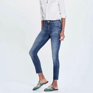 Mother High Waisted Looker Jeans Ankle Fray Not Rough Enough Women’s Size 25